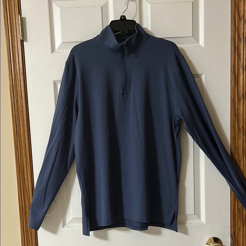 UA Blue/Gray Long Sleeve Quarter-Zip Pullover